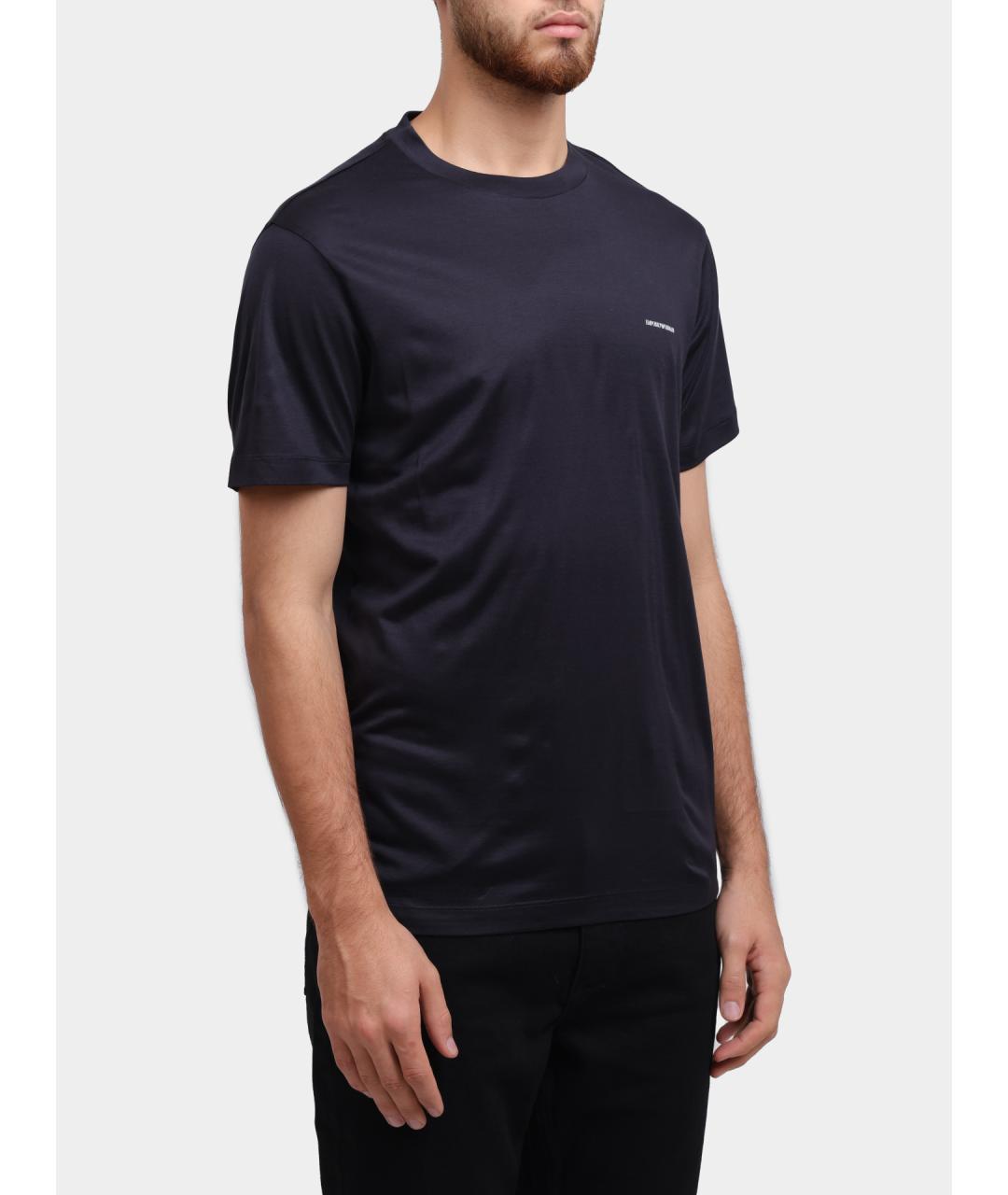 EMPORIO ARMANI Темно-синяя футболка, фото 3