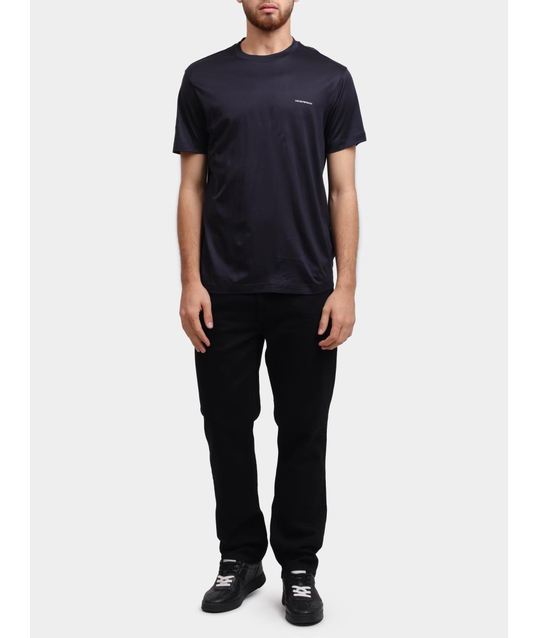 EMPORIO ARMANI Темно-синяя футболка, фото 2
