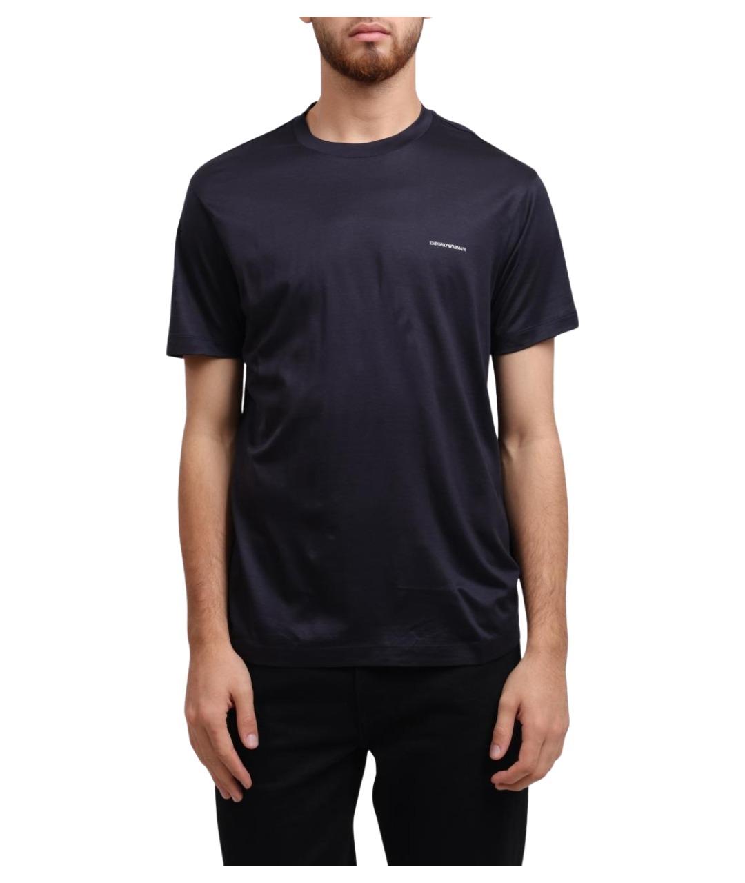 EMPORIO ARMANI Темно-синяя футболка, фото 1