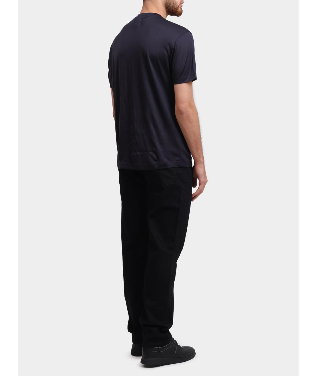 EMPORIO ARMANI Темно-синяя футболка, фото 4
