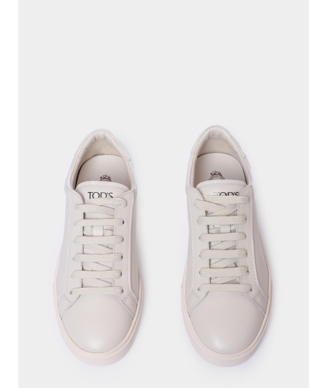 TOD'S Кожаные низкие кроссовки / кеды, фото 3