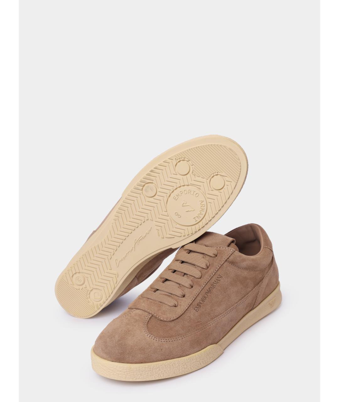 EMPORIO ARMANI Замшевые кроссовки, фото 4