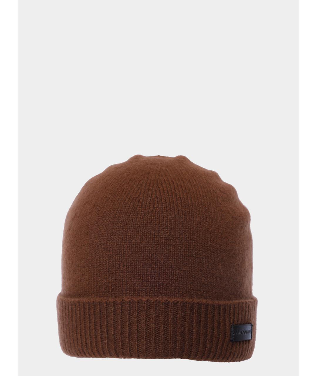 EMPORIO ARMANI Коричневая шапка, фото 4