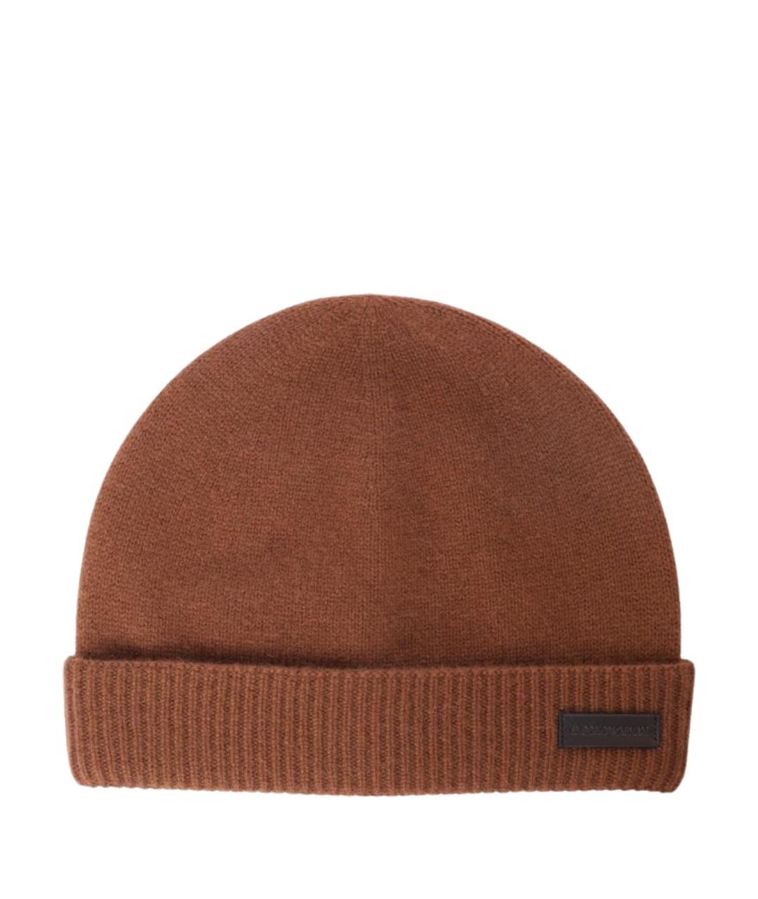 EMPORIO ARMANI Коричневая шапка, фото 1
