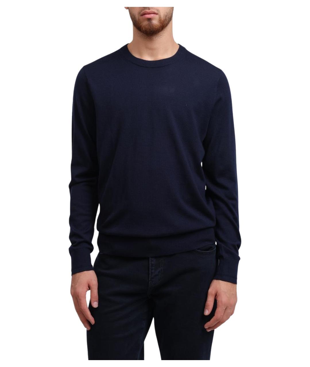 TOMMY HILFIGER Темно-синий шерстяной джемпер / свитер, фото 1