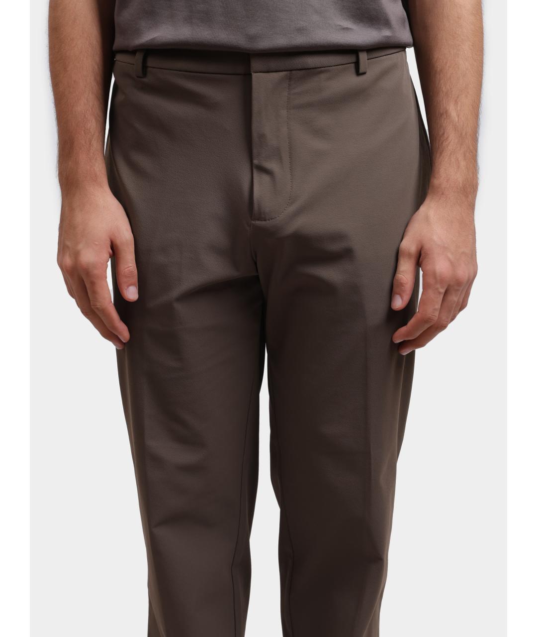 EMPORIO ARMANI Коричневые повседневные брюки, фото 4