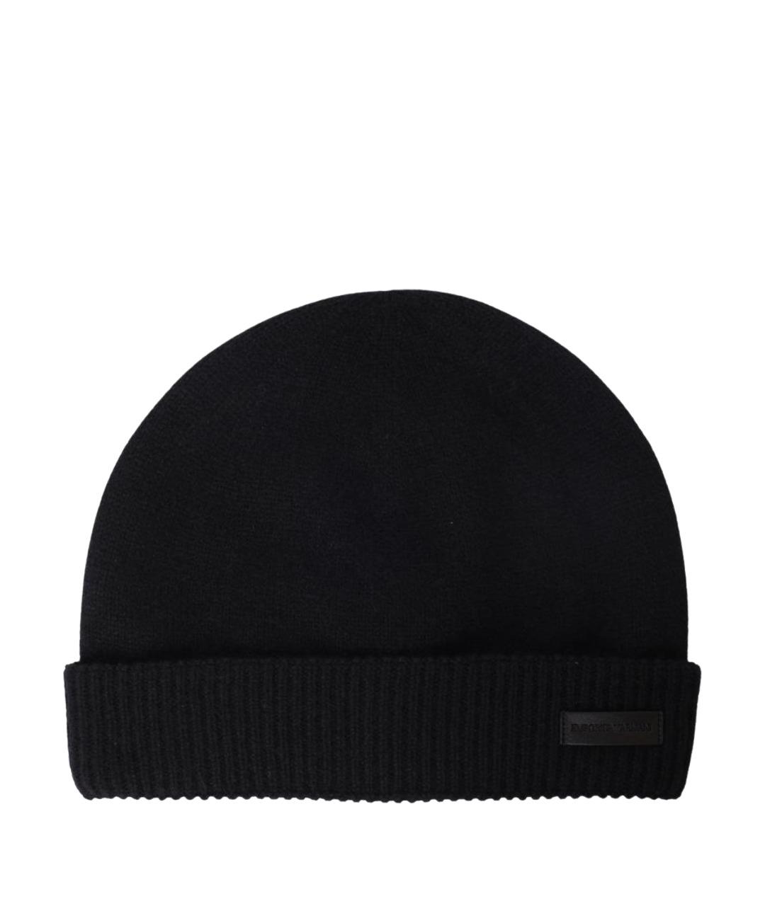 EMPORIO ARMANI Черная шапка, фото 1