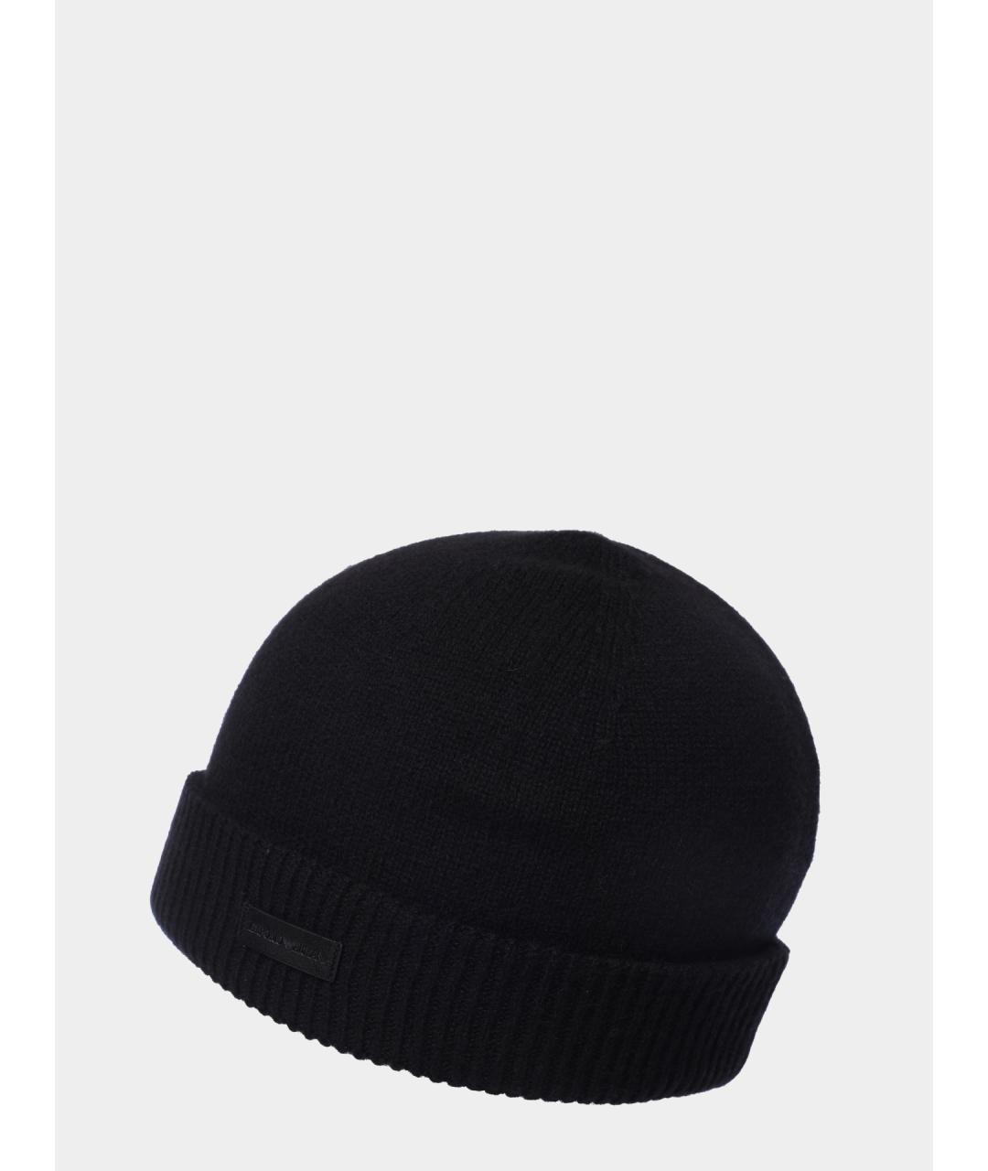 EMPORIO ARMANI Черная шапка, фото 2
