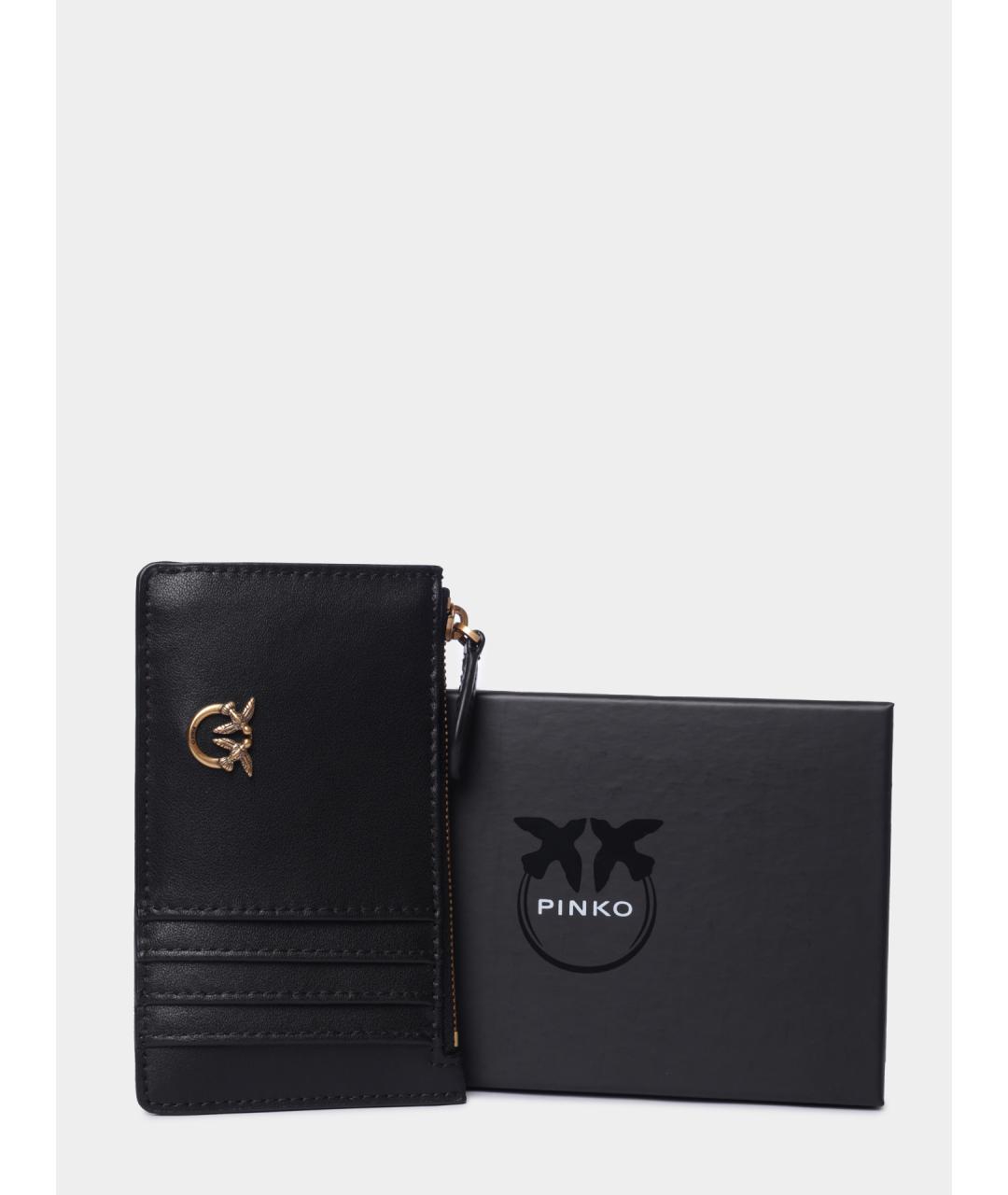 PINKO Черный кожаный кардхолдер, фото 5