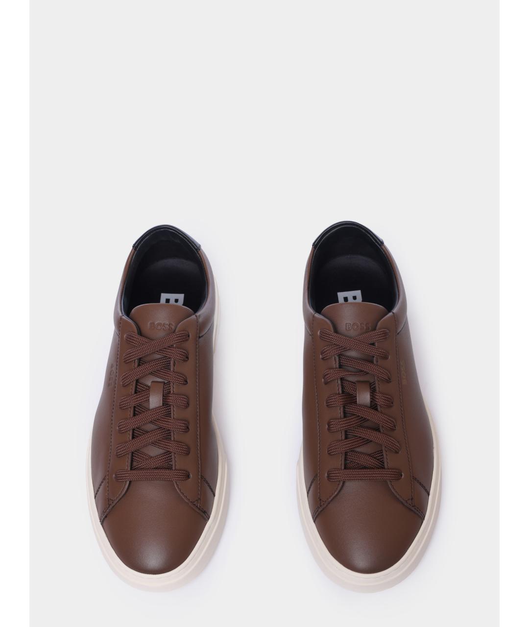 HUGO BOSS Кожаные низкие кроссовки / кеды, фото 3