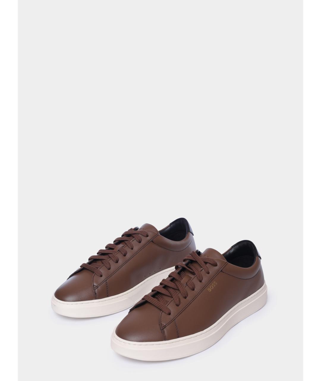 HUGO BOSS Кожаные низкие кроссовки / кеды, фото 2