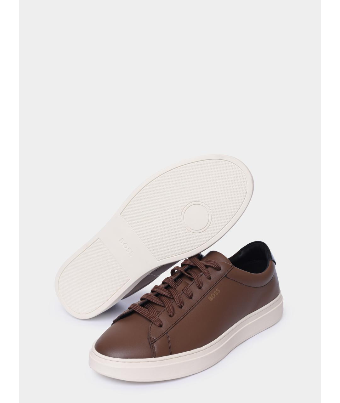 HUGO BOSS Кожаные низкие кроссовки / кеды, фото 4