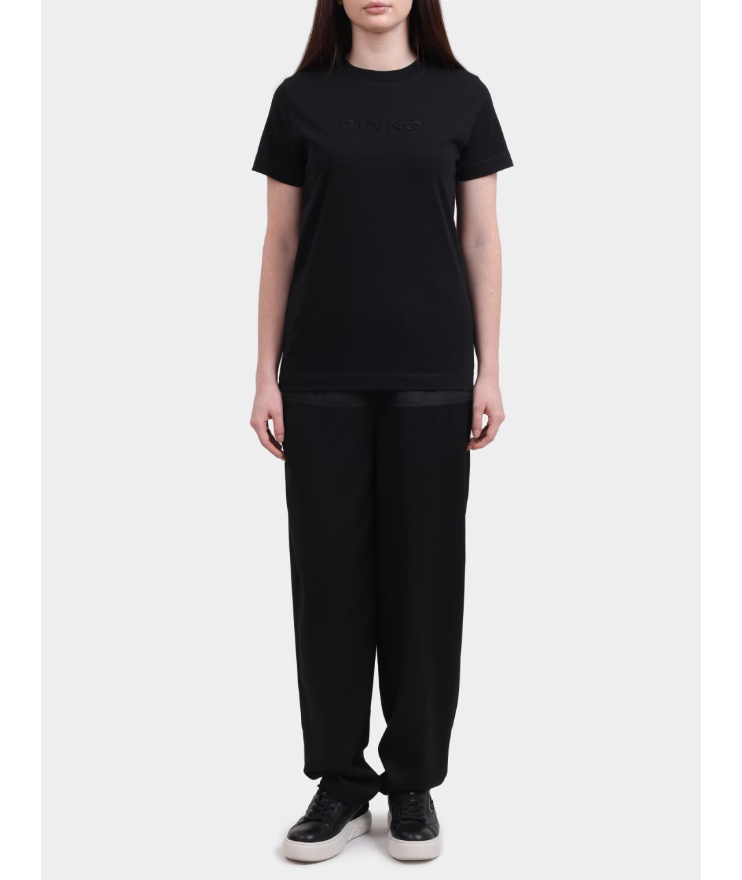 PINKO Черные прямые брюки, фото 2