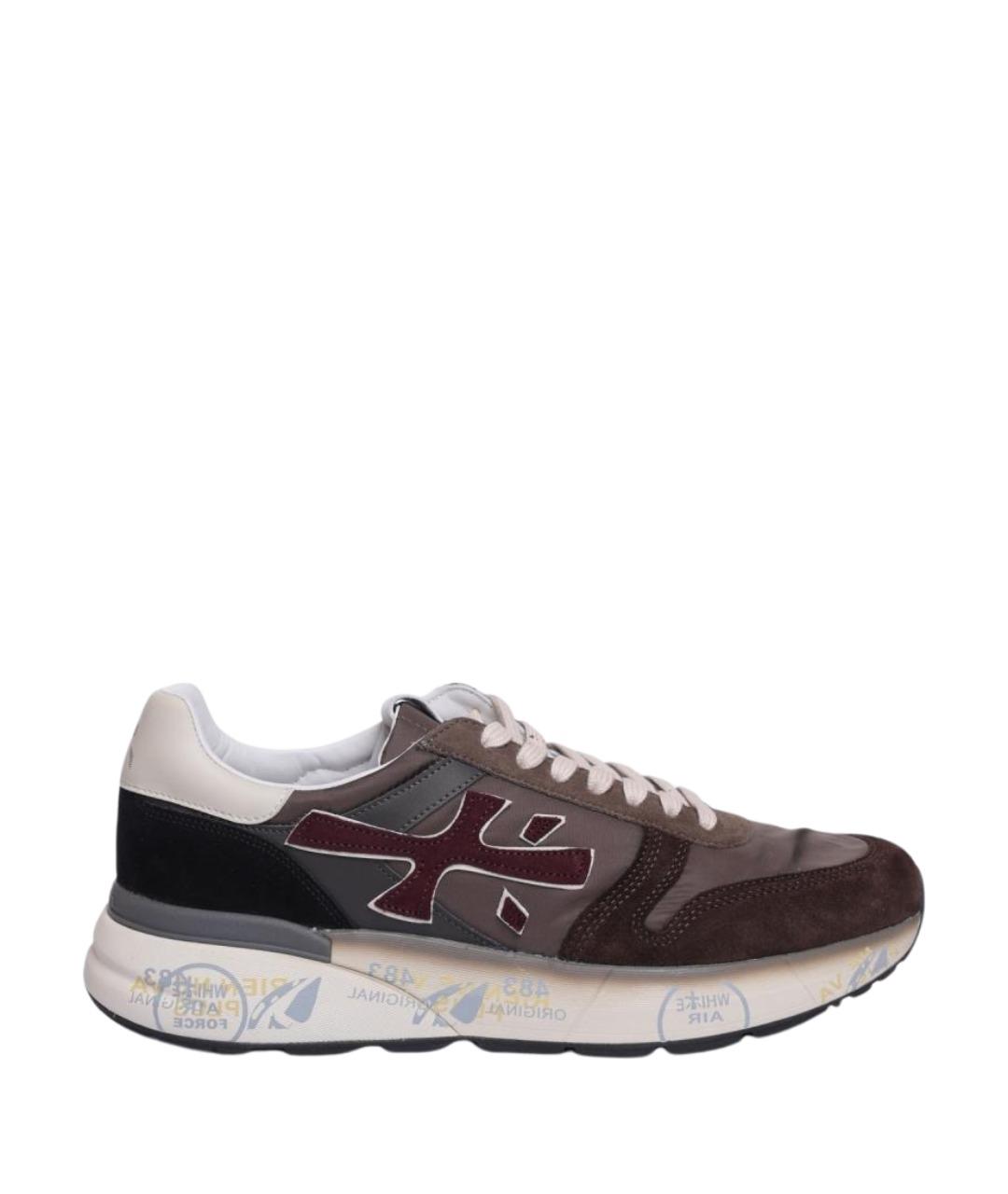 PREMIATA Коричневые низкие кроссовки / кеды, фото 1