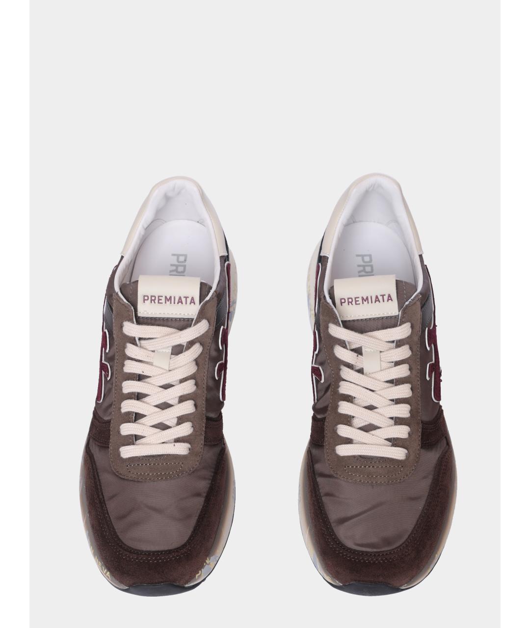 PREMIATA Коричневые низкие кроссовки / кеды, фото 4