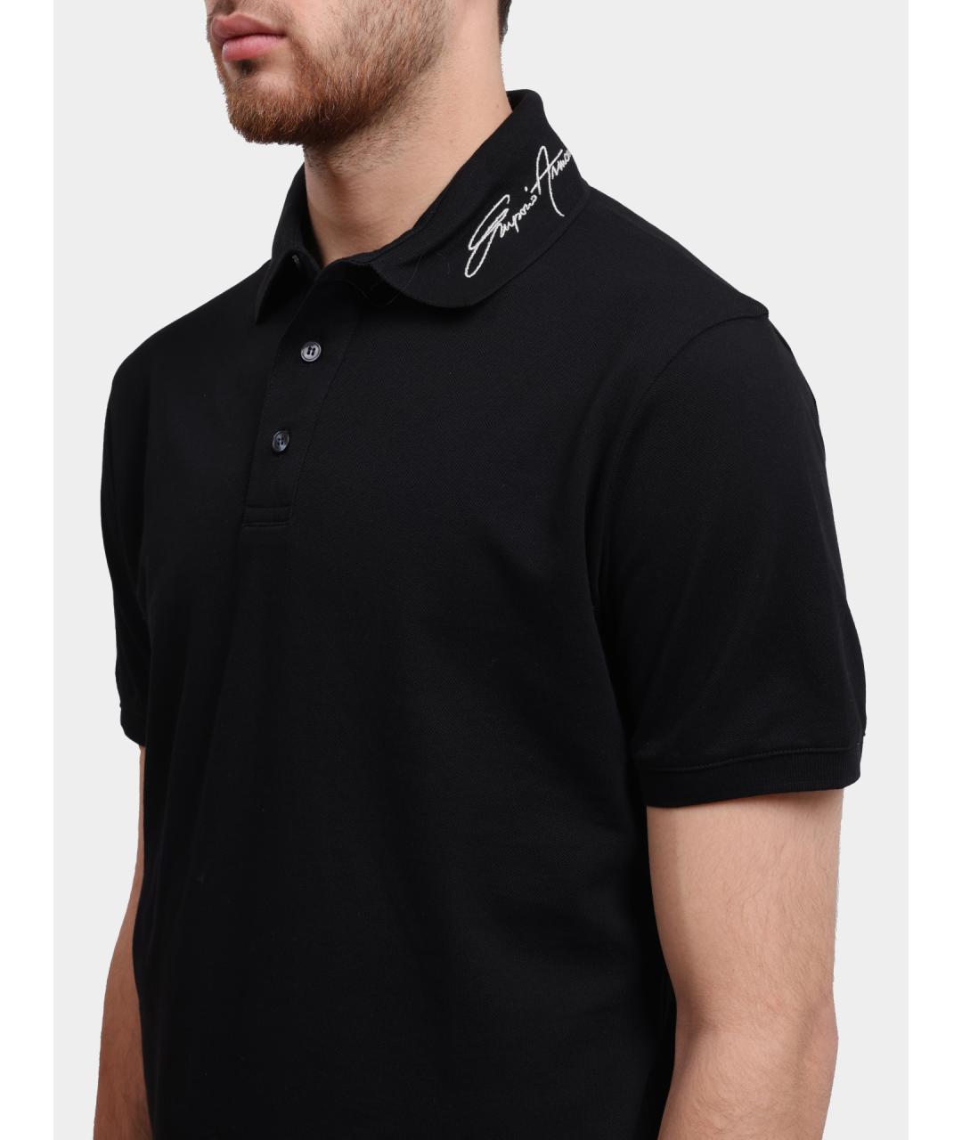 EMPORIO ARMANI Хлопковое поло с коротким рукавом, фото 4