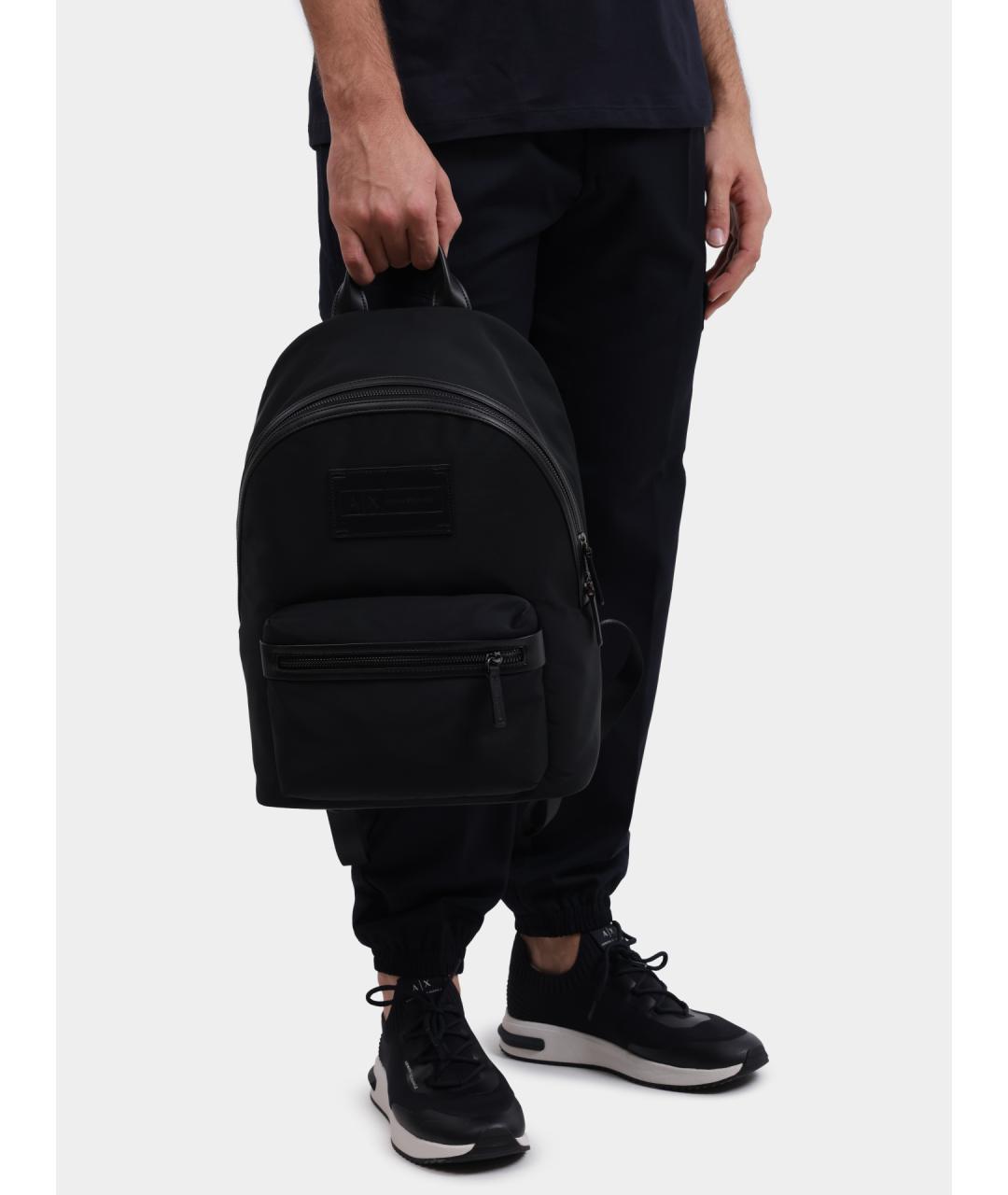 ARMANI EXCHANGE Черный тканевый рюкзак, фото 2
