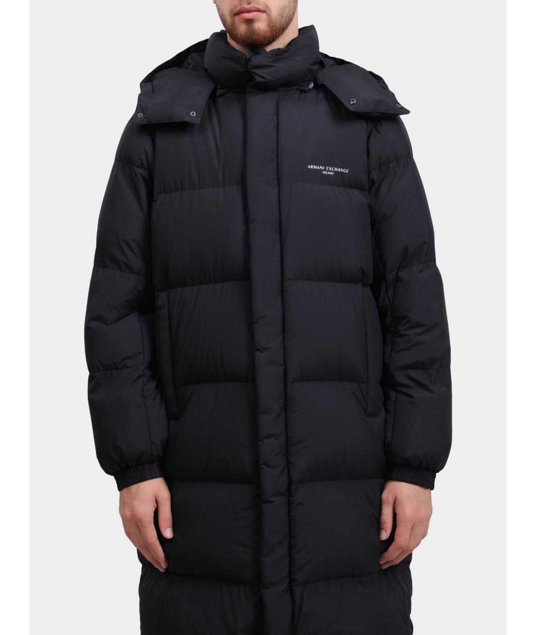ARMANI EXCHANGE Черный пуховик, фото 2