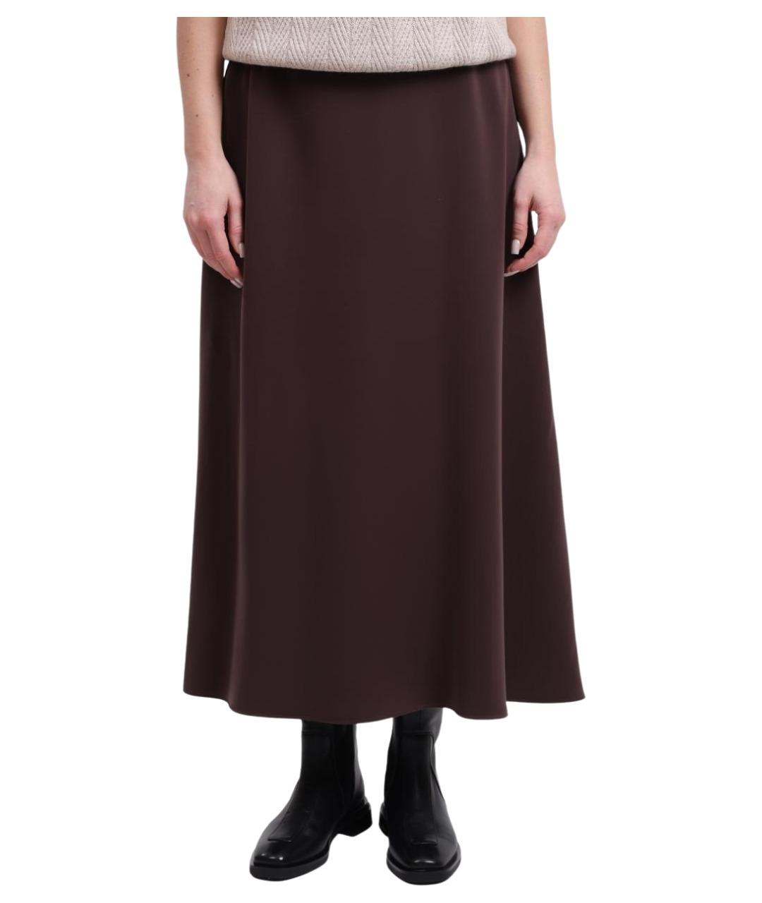 HERNO Коричневая юбка миди, фото 1