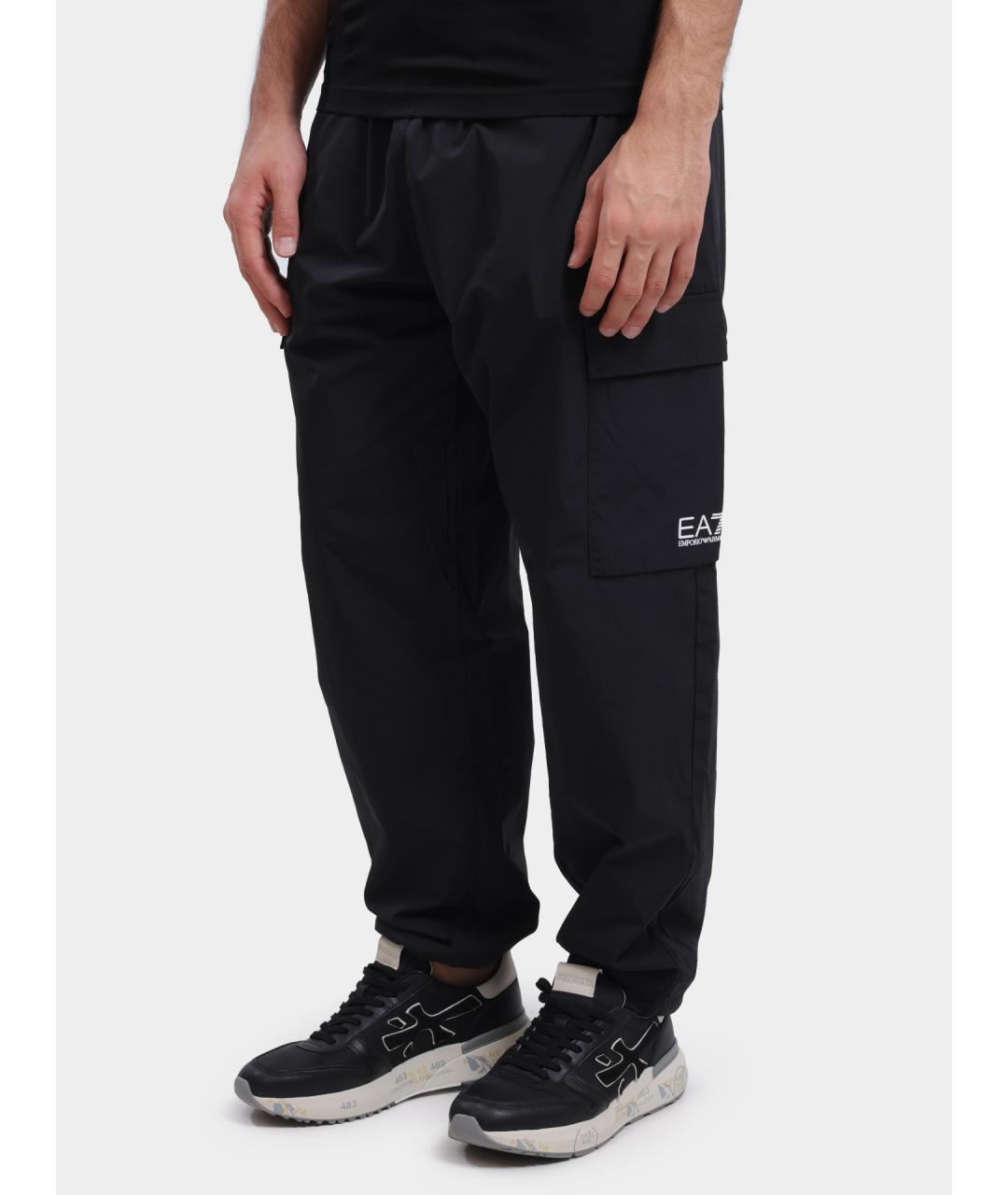 EA7 Черные повседневные брюки, фото 3