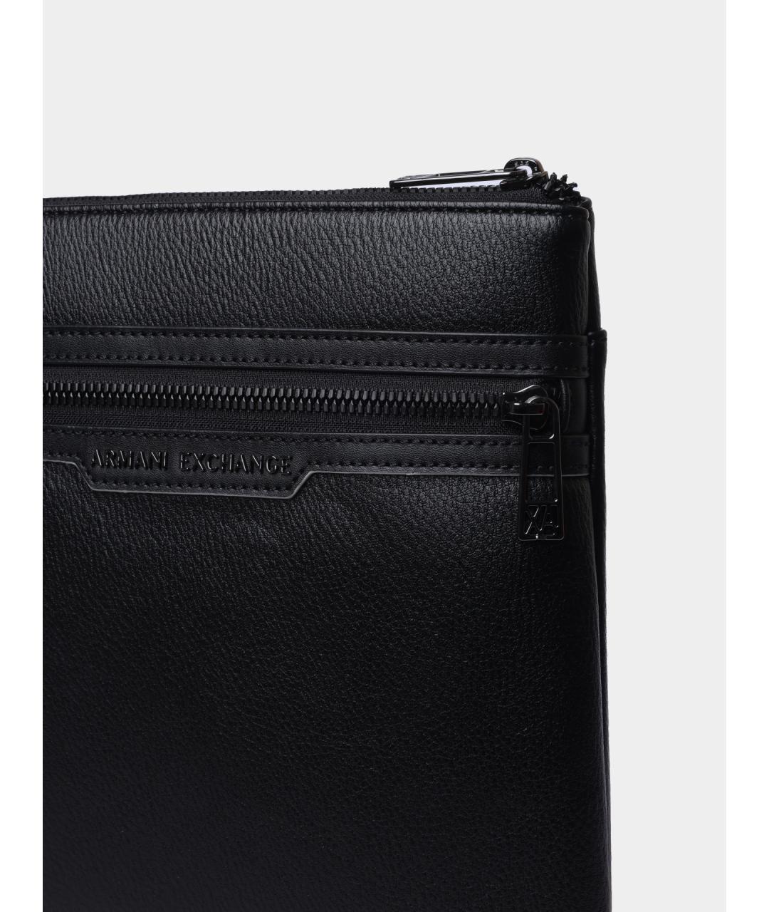 ARMANI EXCHANGE Черная сумка на плечо из искусственной кожи, фото 3
