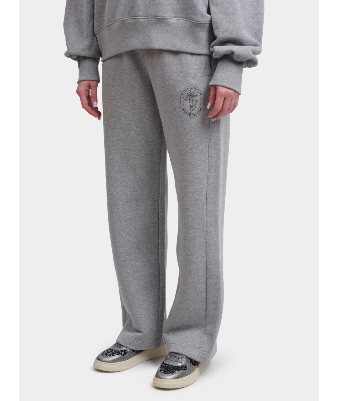 AUTRY Серые хлопковые прямые брюки, фото 3