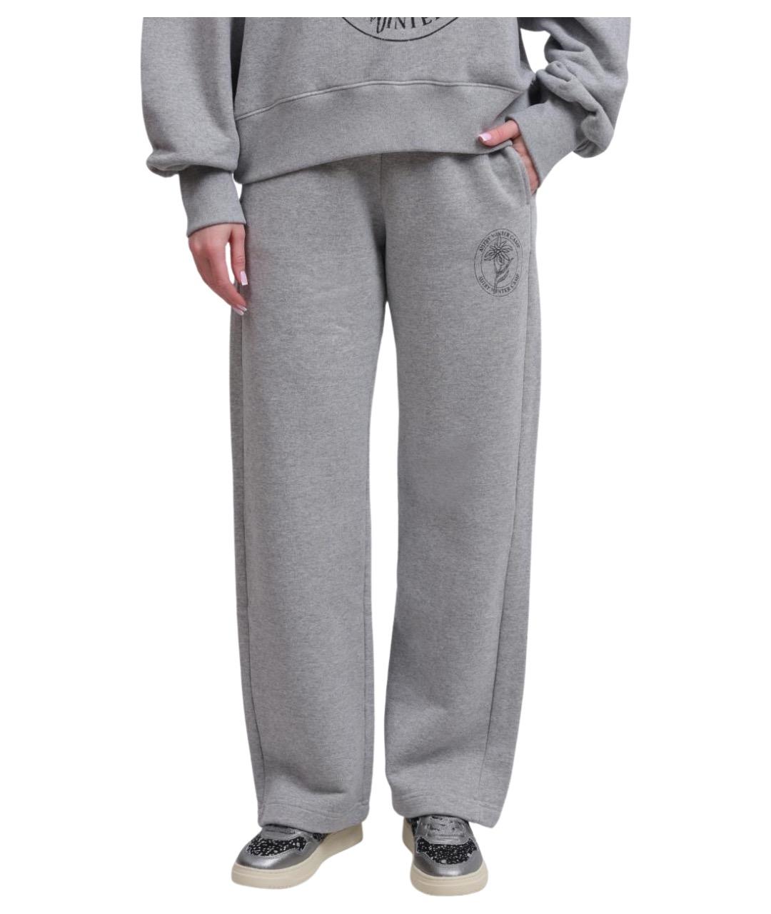 AUTRY Серые хлопковые прямые брюки, фото 1