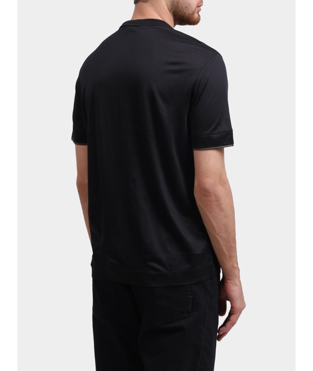 EMPORIO ARMANI Черная футболка, фото 5