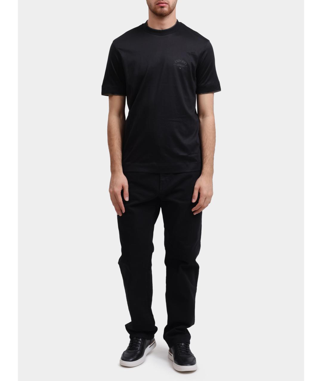 EMPORIO ARMANI Черная футболка, фото 2