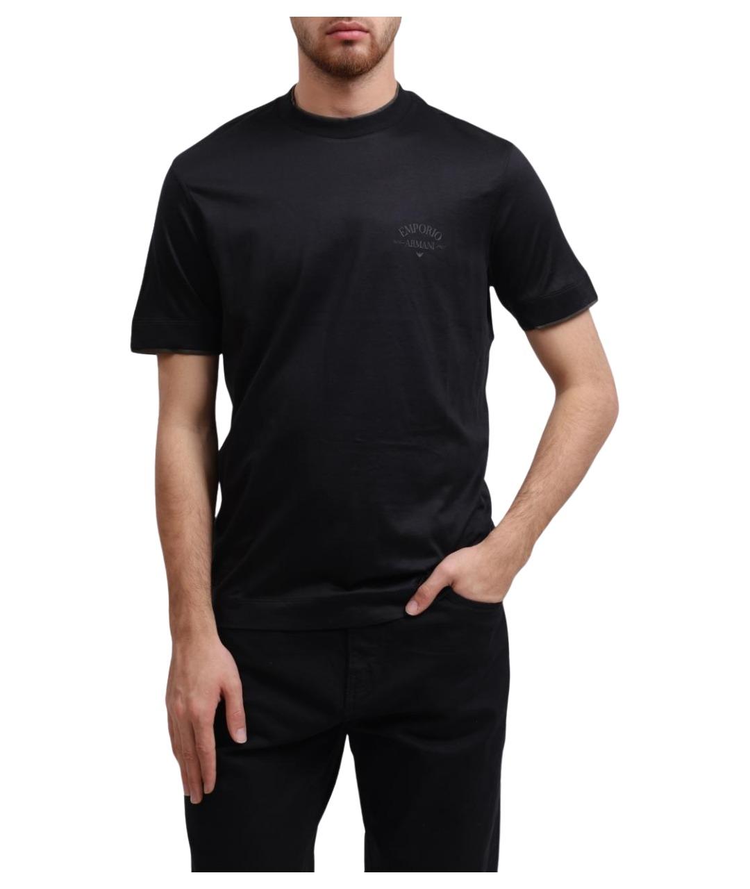 EMPORIO ARMANI Черная футболка, фото 1
