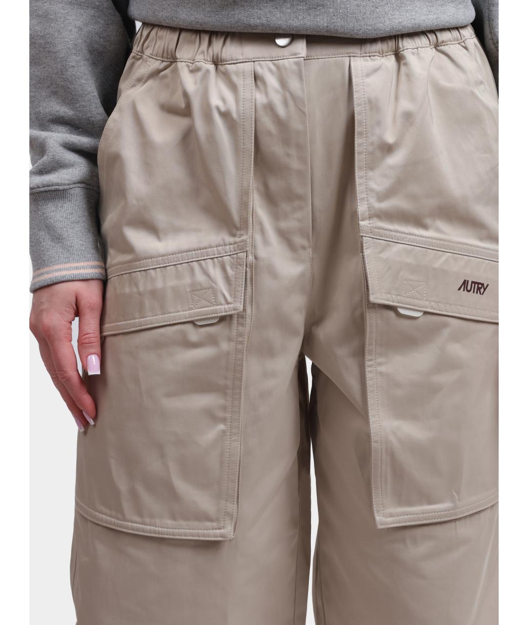 AUTRY Бежевые прямые брюки, фото 4