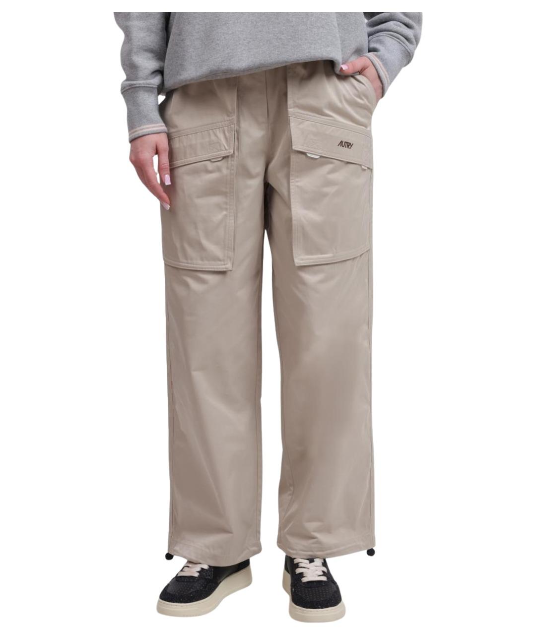 AUTRY Бежевые прямые брюки, фото 1
