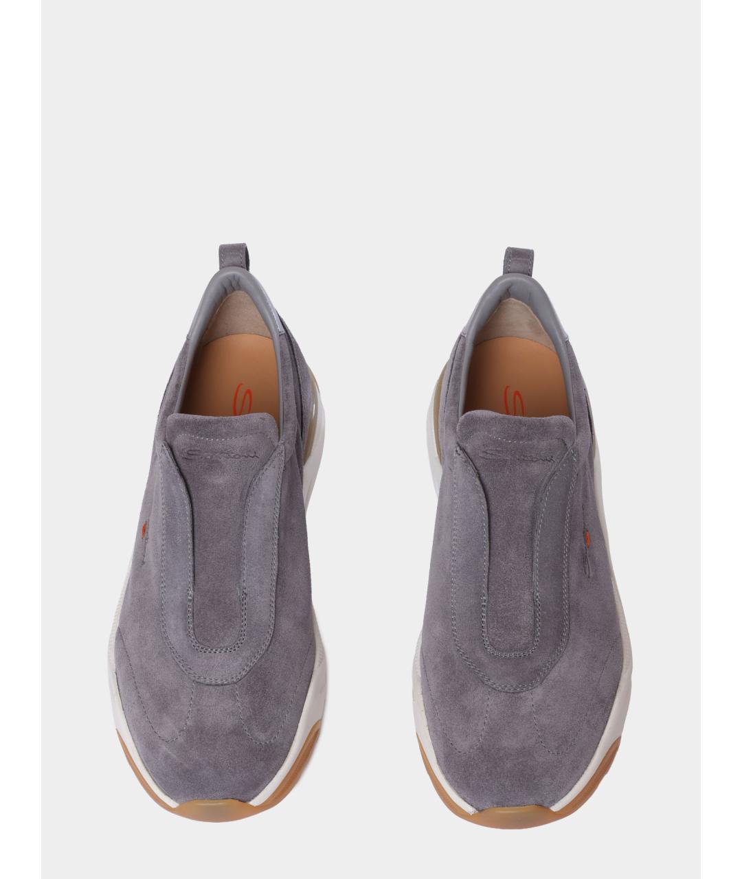 SANTONI Замшевые кроссовки, фото 5