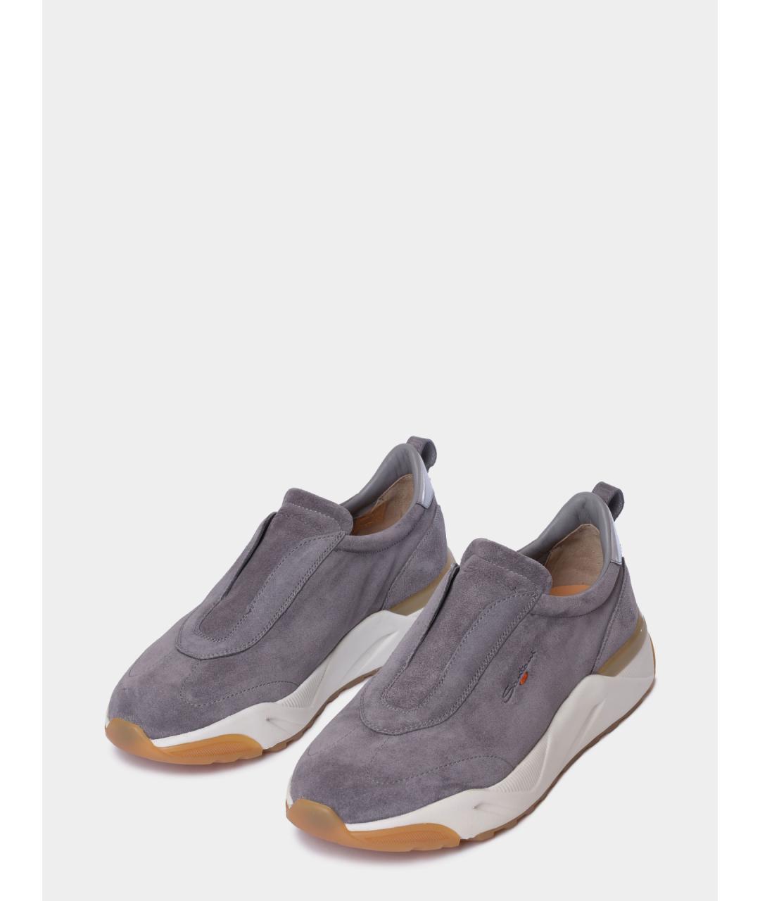 SANTONI Замшевые кроссовки, фото 2