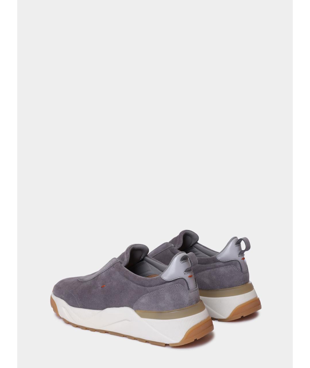 SANTONI Замшевые кроссовки, фото 6