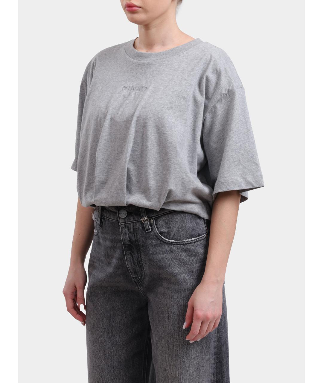 PINKO Серая футболка, фото 3