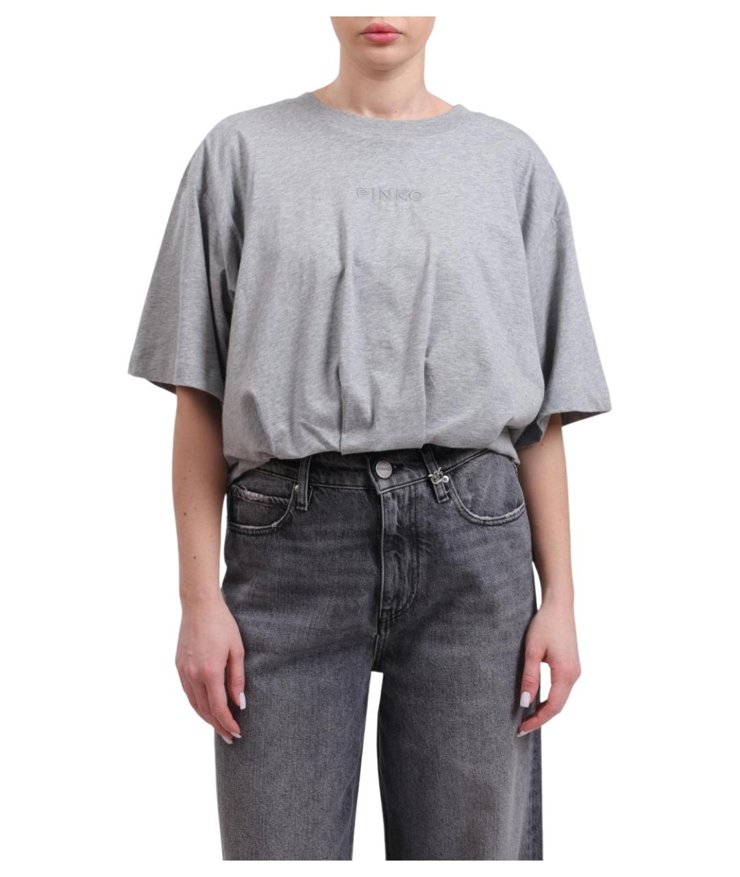 PINKO Серая футболка, фото 1