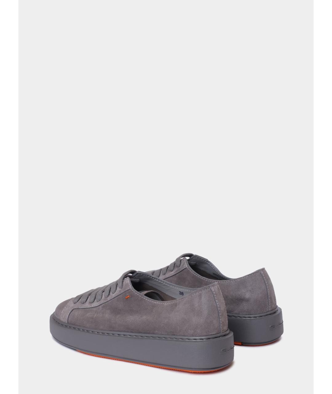 SANTONI Замшевые кеды, фото 6