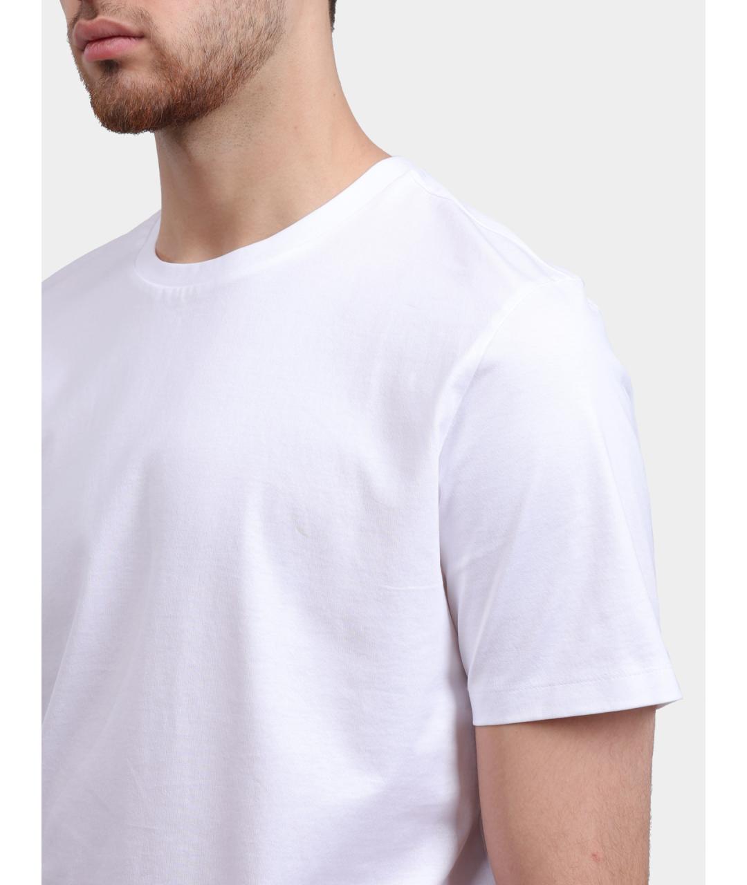 HUGO Белая хлопковая футболка, фото 4