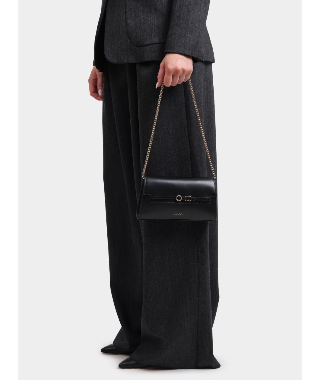 HUGO Черная сумка через плечо, фото 2