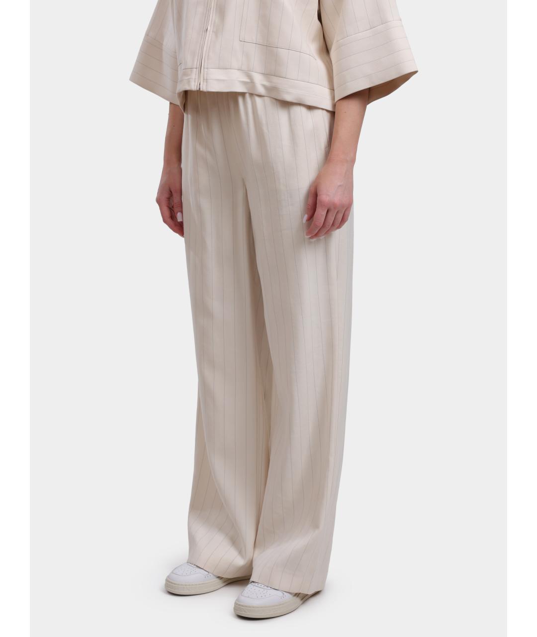 LIU JO Бежевые прямые брюки, фото 3