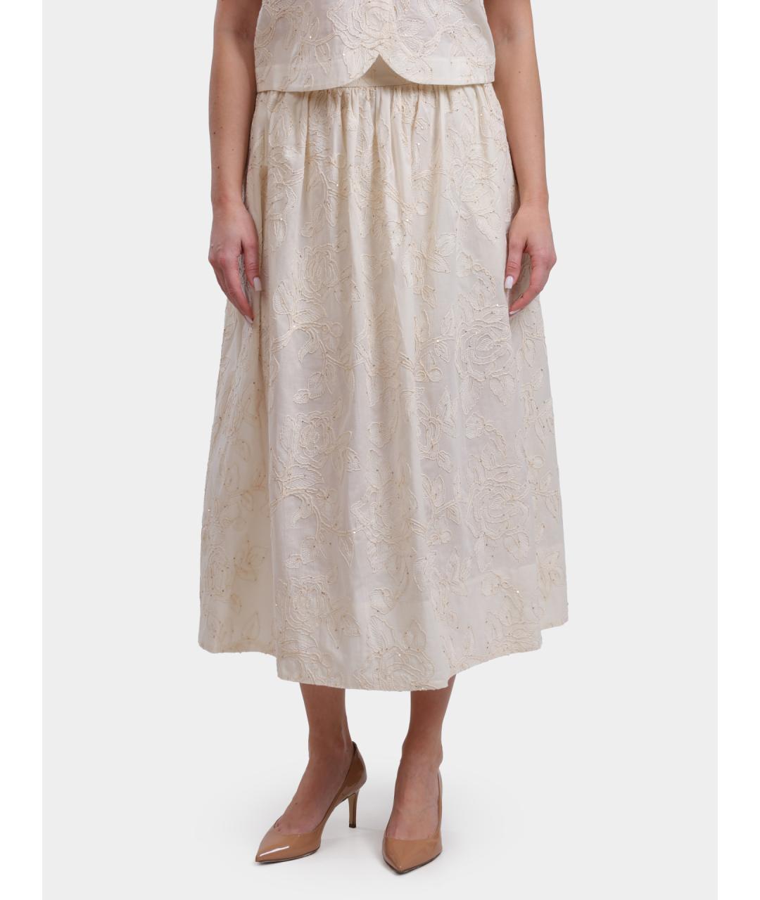 LIU JO Хлопковая юбка миди, фото 6