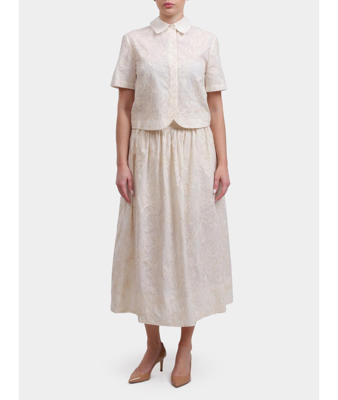 LIU JO Хлопковая юбка миди, фото 2