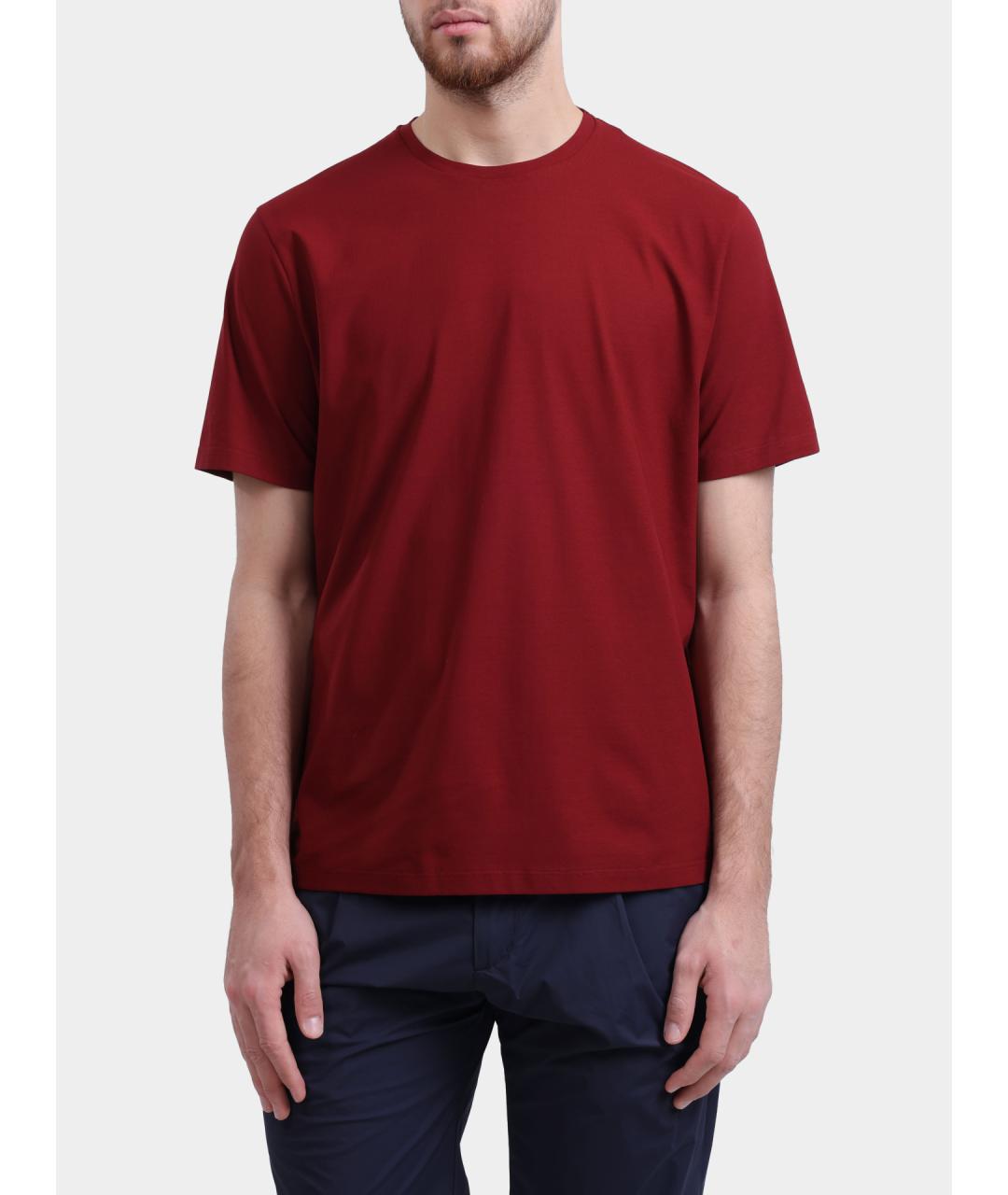 HERNO Красная хлопковая футболка, фото 6