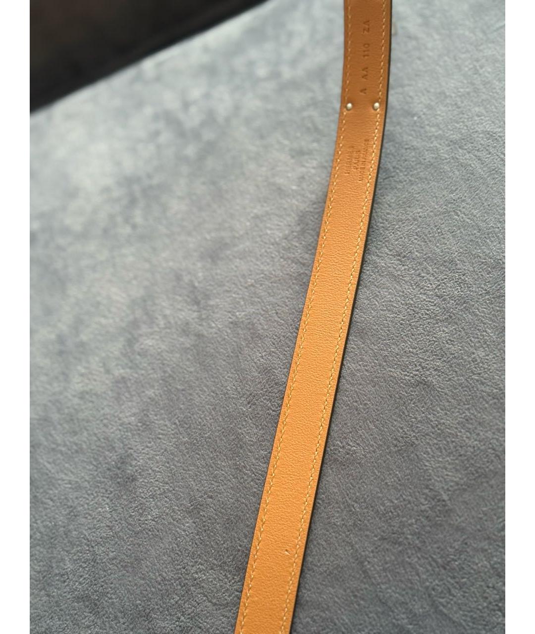 HERMES Синий кожаный ремень, фото 4