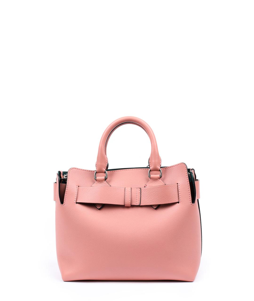 BURBERRY Розовая кожаная сумка тоут, фото 3