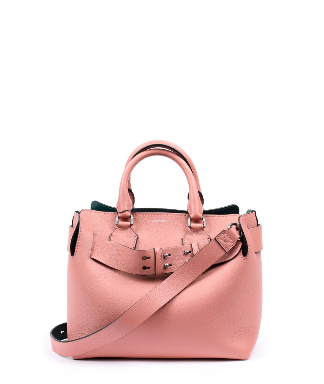 BURBERRY Розовая кожаная сумка тоут, фото 1