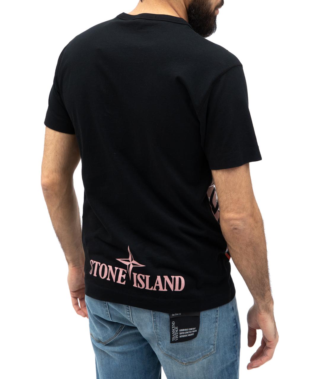 STONE ISLAND Черная футболка, фото 2
