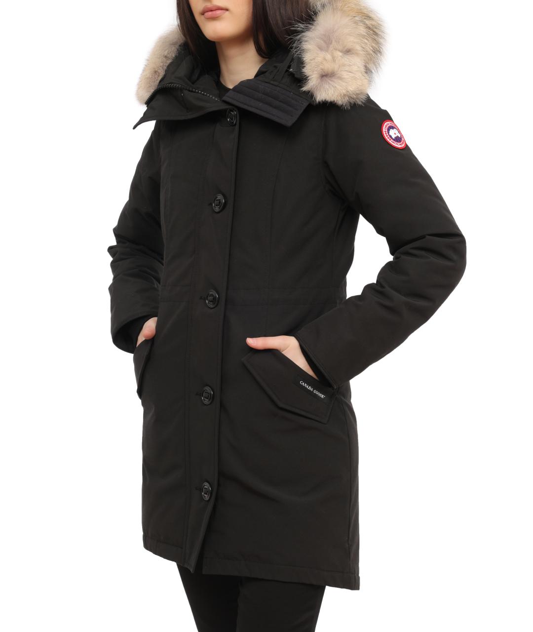 CANADA GOOSE Черная полиэстеровая парка, фото 4