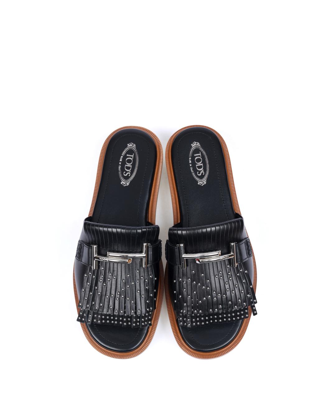 TOD'S Черные шлепанцы, фото 3
